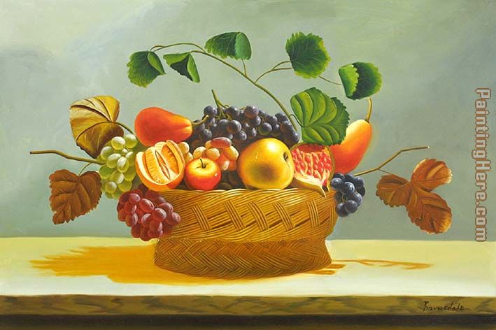 The Fruit Basket painting - flower The Fruit Basket art painting